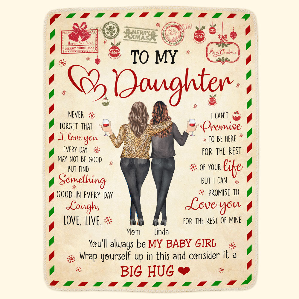 Blanket For Daughter You'll Always Be My Baby Girl - Personalized Blanket