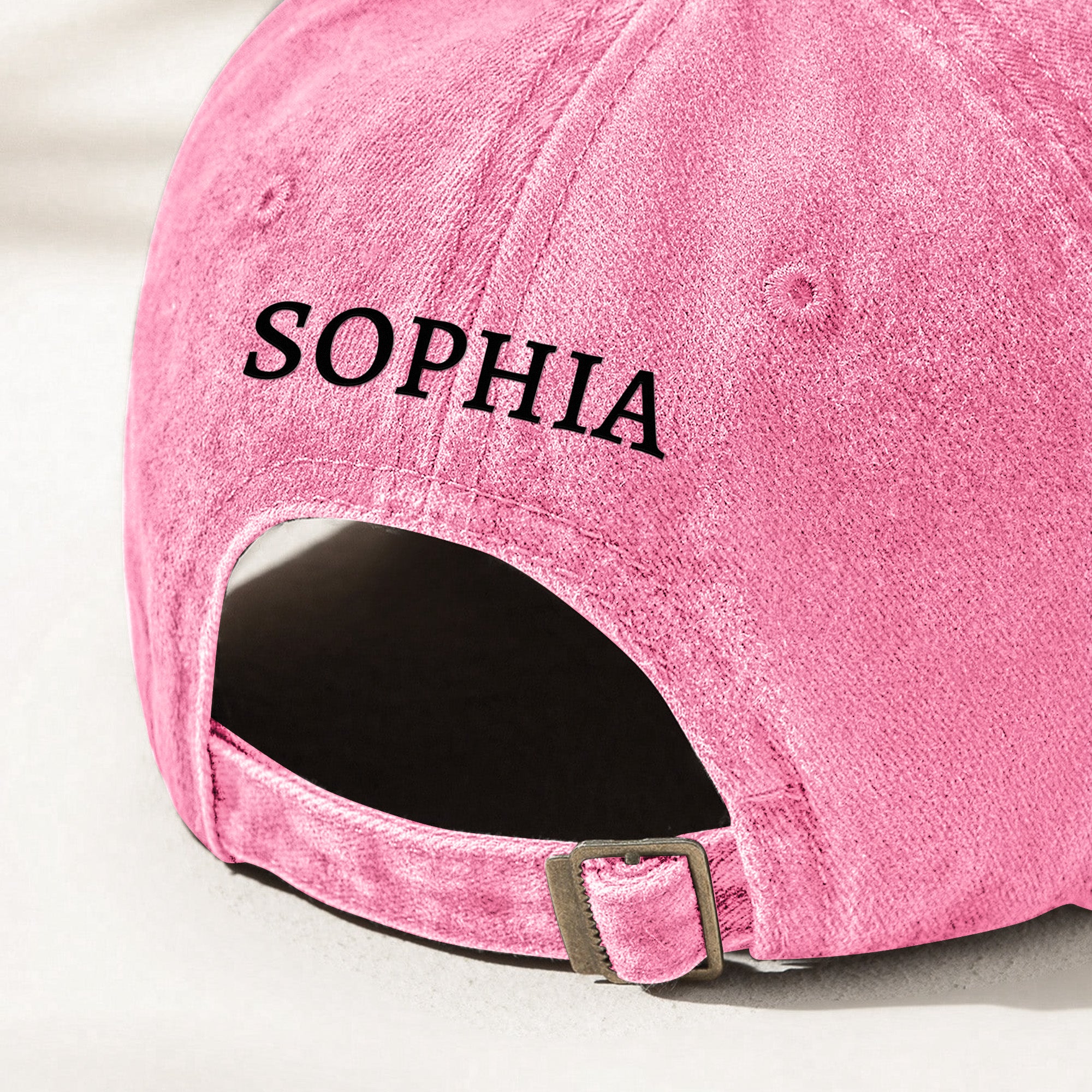 Blessed By God Spoiled By My Husband Protected By Both - Personalized Distressed Denim Cap