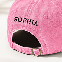 Blessed By God Spoiled By My Husband Protected By Both - Personalized Distressed Denim Cap