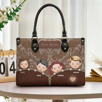 Blessed Grandma - Personalized Leather Bag