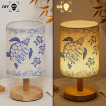 Blessed To Be Called Grandma Nana Turtle Toile De Jouy - Personalized Fabric Lamp