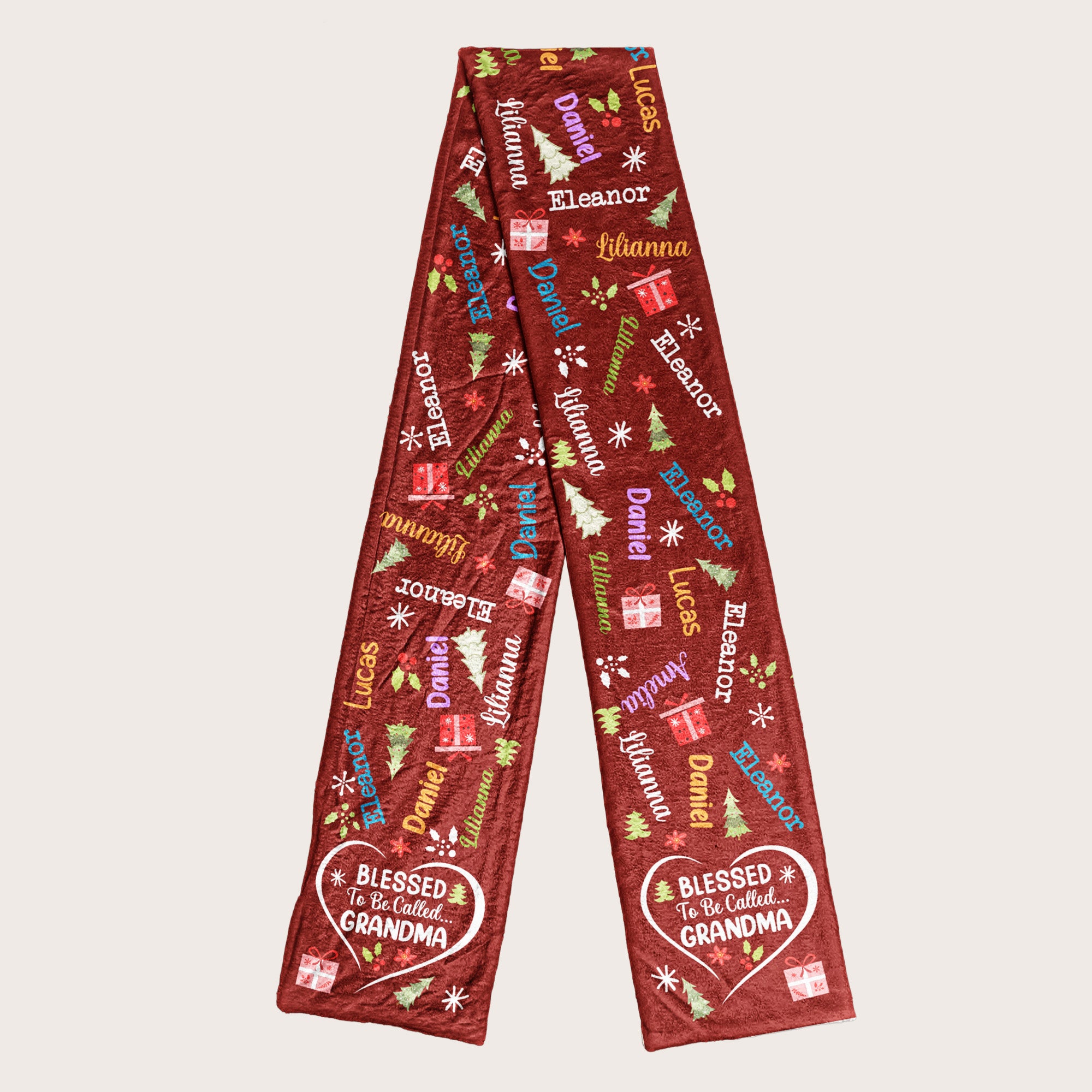 Blessed To Be Called Grandma - Personalized Fleece Scarf