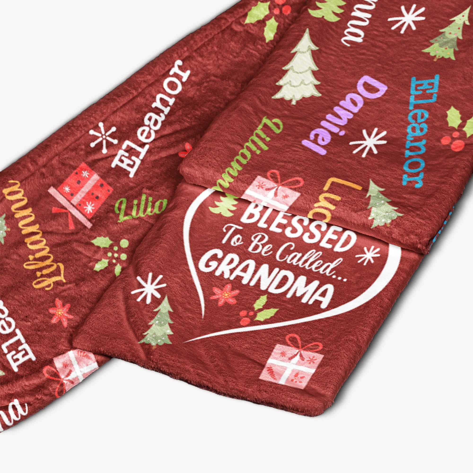 Blessed To Be Called Grandma - Personalized Fleece Scarf
