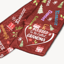 Blessed To Be Called Grandma - Personalized Fleece Scarf