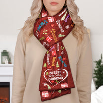 Blessed To Be Called Grandma - Personalized Fleece Scarf