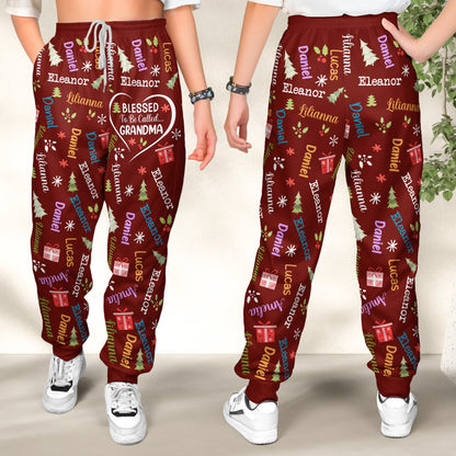 Blessed To Be Called Grandma - Personalized Sweatpants