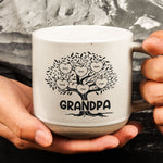 Blessed To Be Called Grandma, Grandpa Family Roots Tree - Personalized Pottery Mug