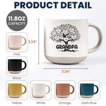 Blessed To Be Called Grandma, Grandpa Family Roots Tree - Personalized Pottery Mug