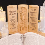 Blessed-Is-She-Faith-Gift-For-Her-Personalized-Openable-Wooden-Cylinder-Sculpture-of-Jesus-4