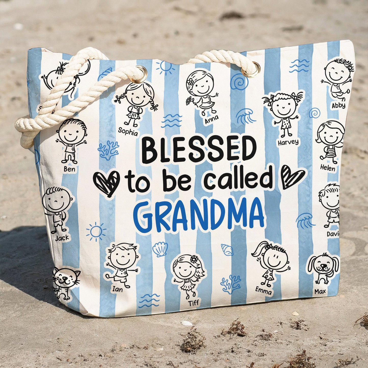 Blessed_To_Be_Called_Grandma_Personalized_Beach_Bag_3