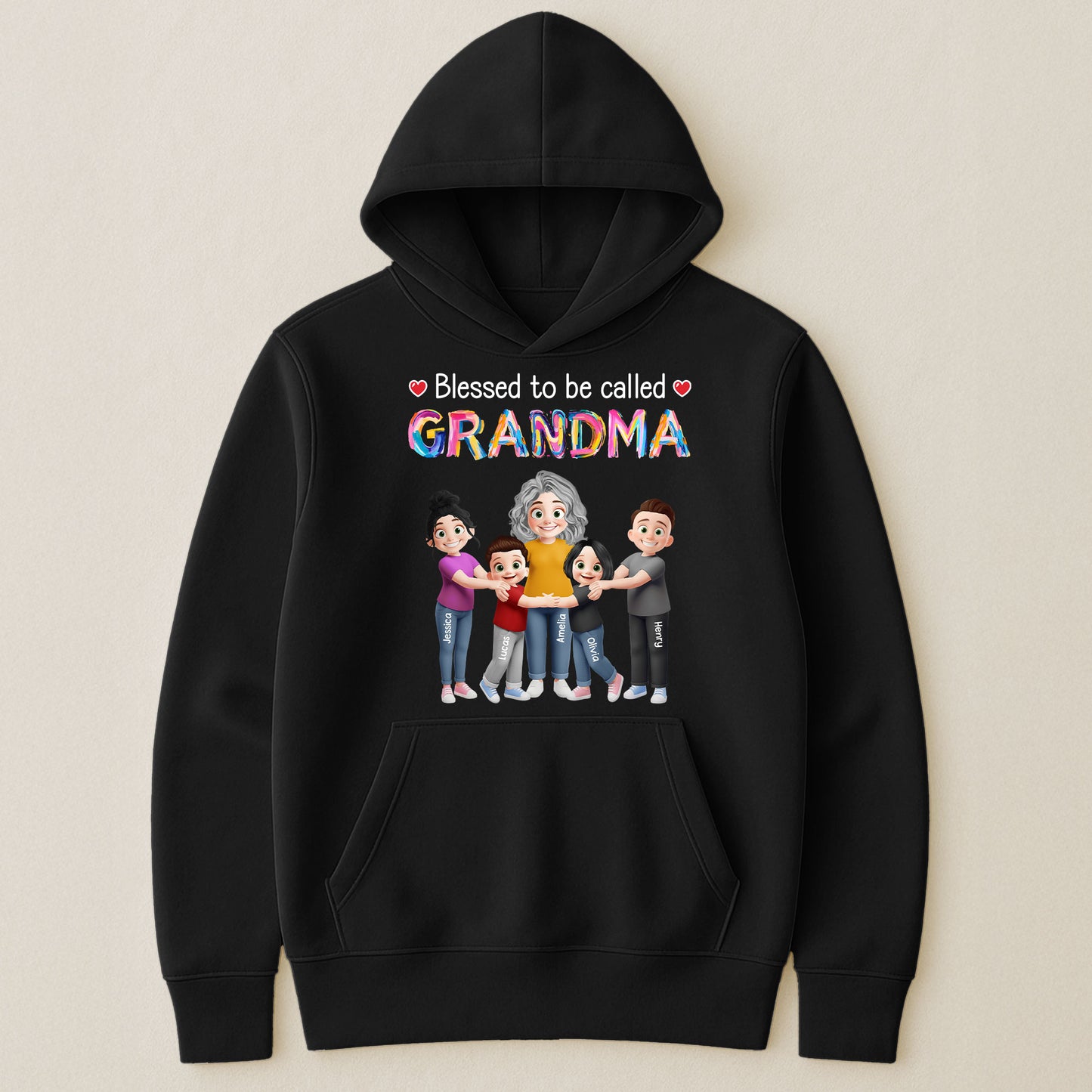 Blessed-To-Be-Called-Grandma-Personalized-Shirt-5