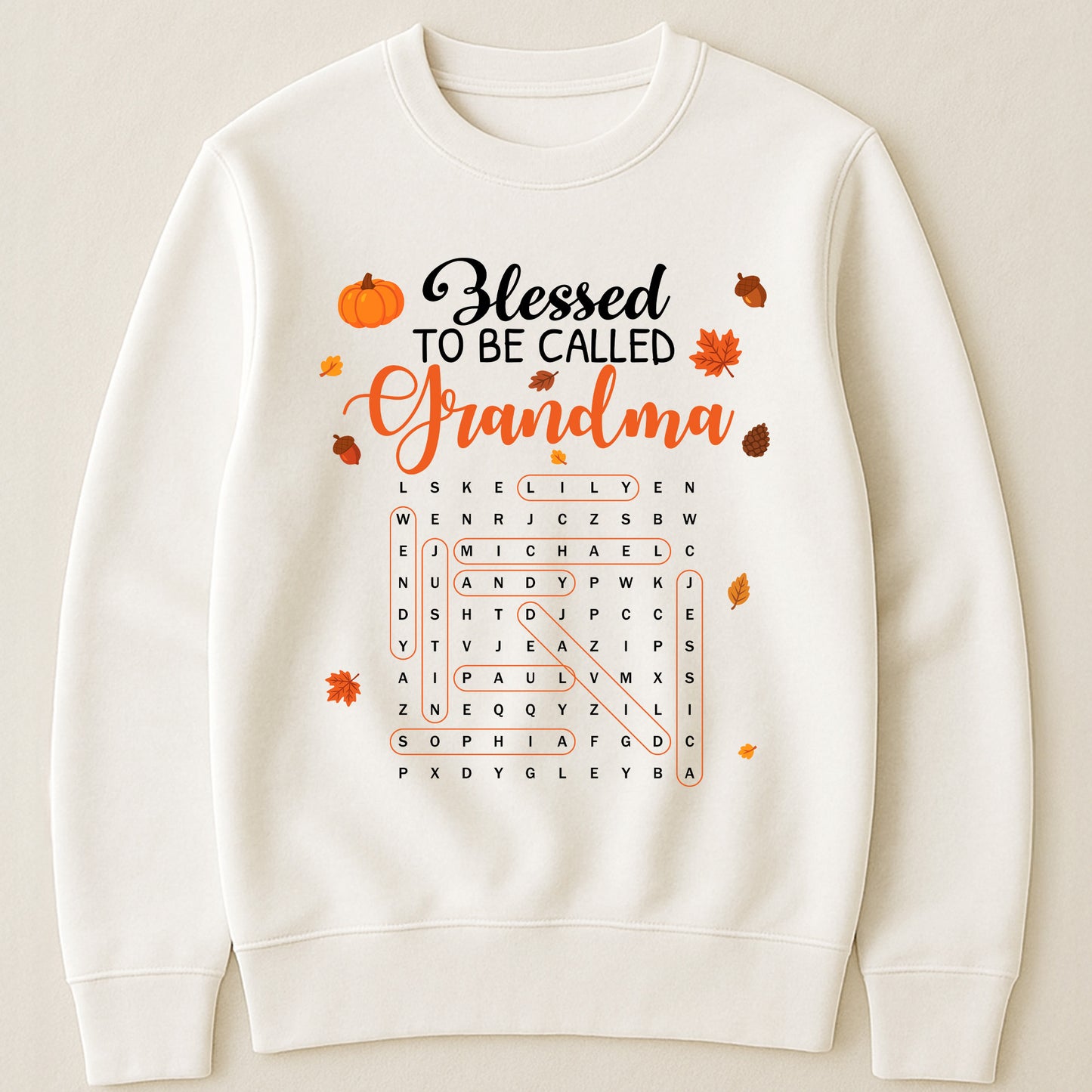 Blessed-To-Be-Called-Grandma-Word-Search-Puzzle-Fall-Theme-Personalized-Shirt-3
