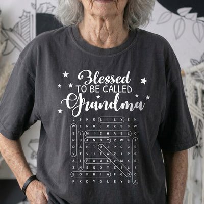 Blessed To Be Called Grandma Word Search Puzzle - Personalized Shirt