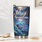 Blessed-To-Being-Called-Grandma-Turtle-With-Kids'-Names-Personalized-Tumbler-1