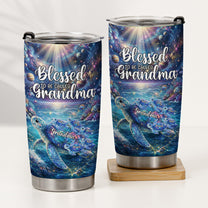 Blessed-To-Being-Called-Grandma-Turtle-With-Kids'-Names-Personalized-Tumbler-2