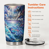 Blessed-To-Being-Called-Grandma-Turtle-With-Kids'-Names-Personalized-Tumbler-5