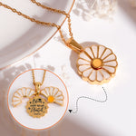 Bloom Where You Are Planted - Personalized Daisy Necklace With Hidden Message