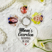 Blooming In Love - Personalized Acrylic Photo Keychain