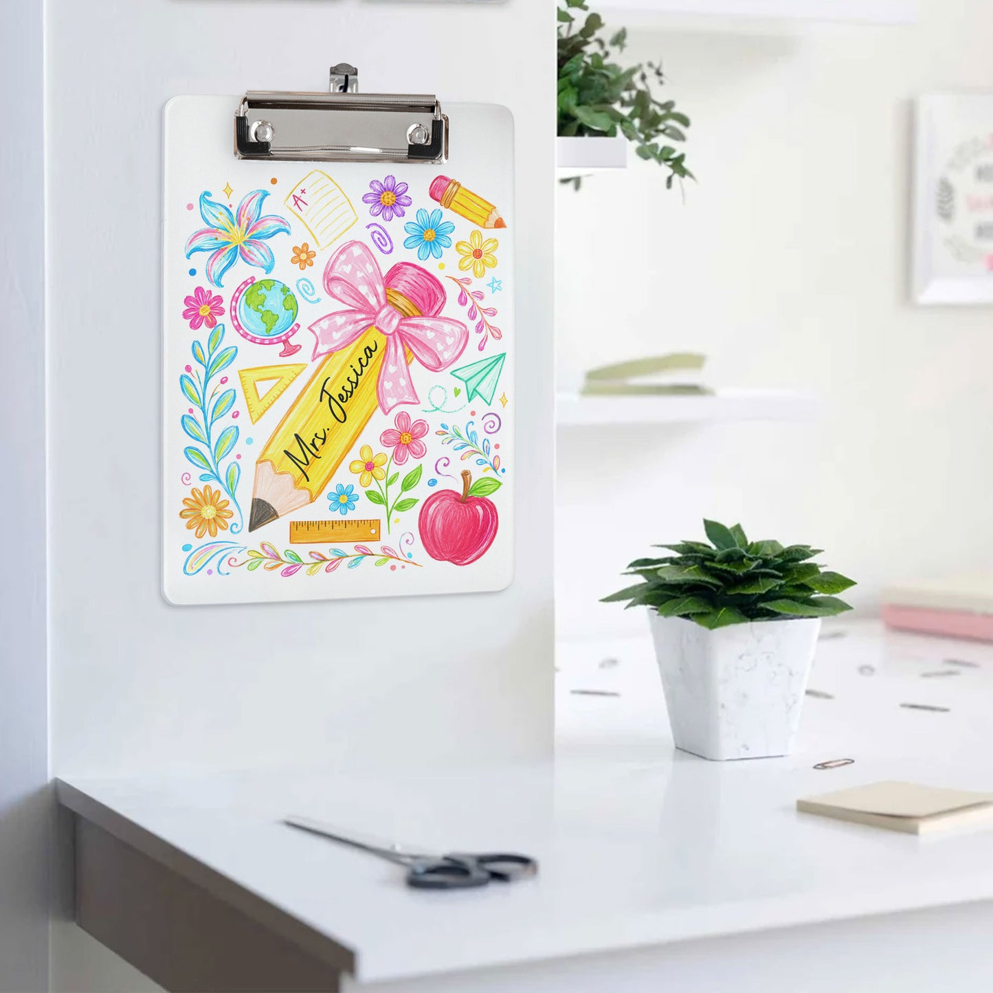 Boho-Floral-Pencil-Personalized-Clipboard-5