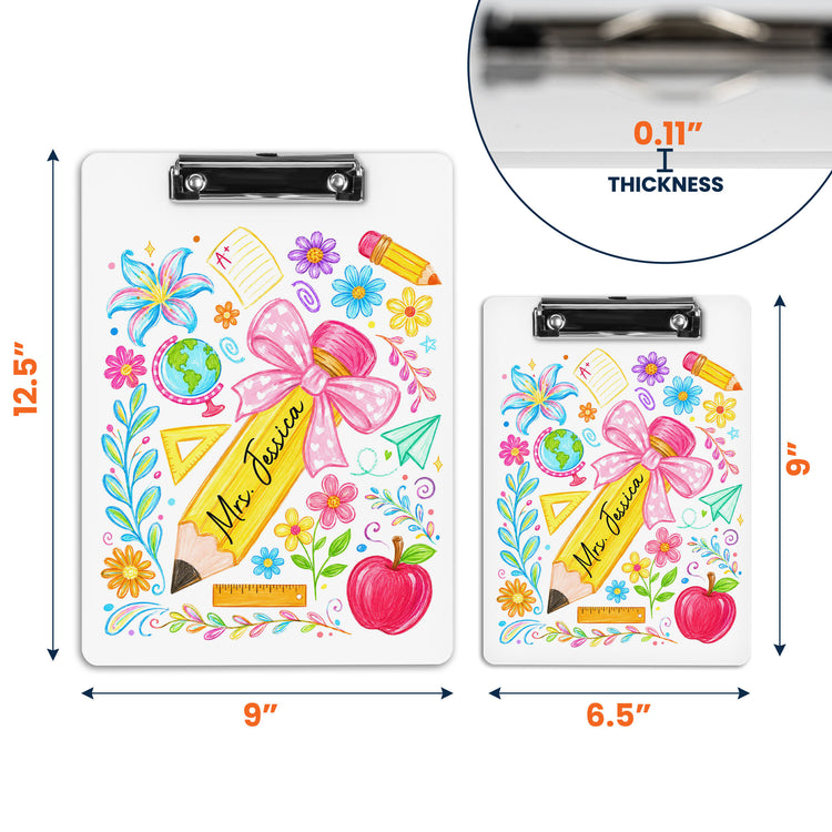 Boho-Floral-Pencil-Personalized-Clipboard-8