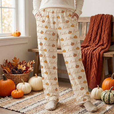 Boho Pumpkin, Fall Season - Personalized Lounge Pants