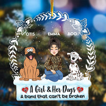 Bond With My Dog Can't Be Broken - Personalized Acrylic Ornament