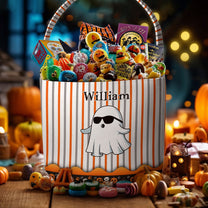 Boo Kid Name Halloween - Personalized Halloween Spooky Basket