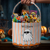 Boo Kid Name Halloween - Personalized Halloween Spooky Basket