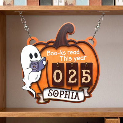 Boo-ks Read This Year- Personalized Tracker Sign