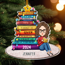 Book List Christmas Tree - Personalized Acrylic Ornament