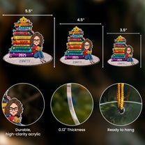 Book List Christmas Tree - Personalized Acrylic Ornament