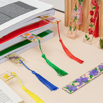 Book Lover, Birth Flower - Personalized Resin Birth Flower Bookmark