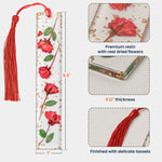 Book Lover, Birth Flower, Custom Name - Personalized Resin Birth Flower Bookmark
