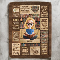 Book Lover, Bookworm - Personalized Blanket