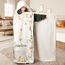 Book Lover, Custom Book Titles - Personalized Wearable Blanket Hoodie