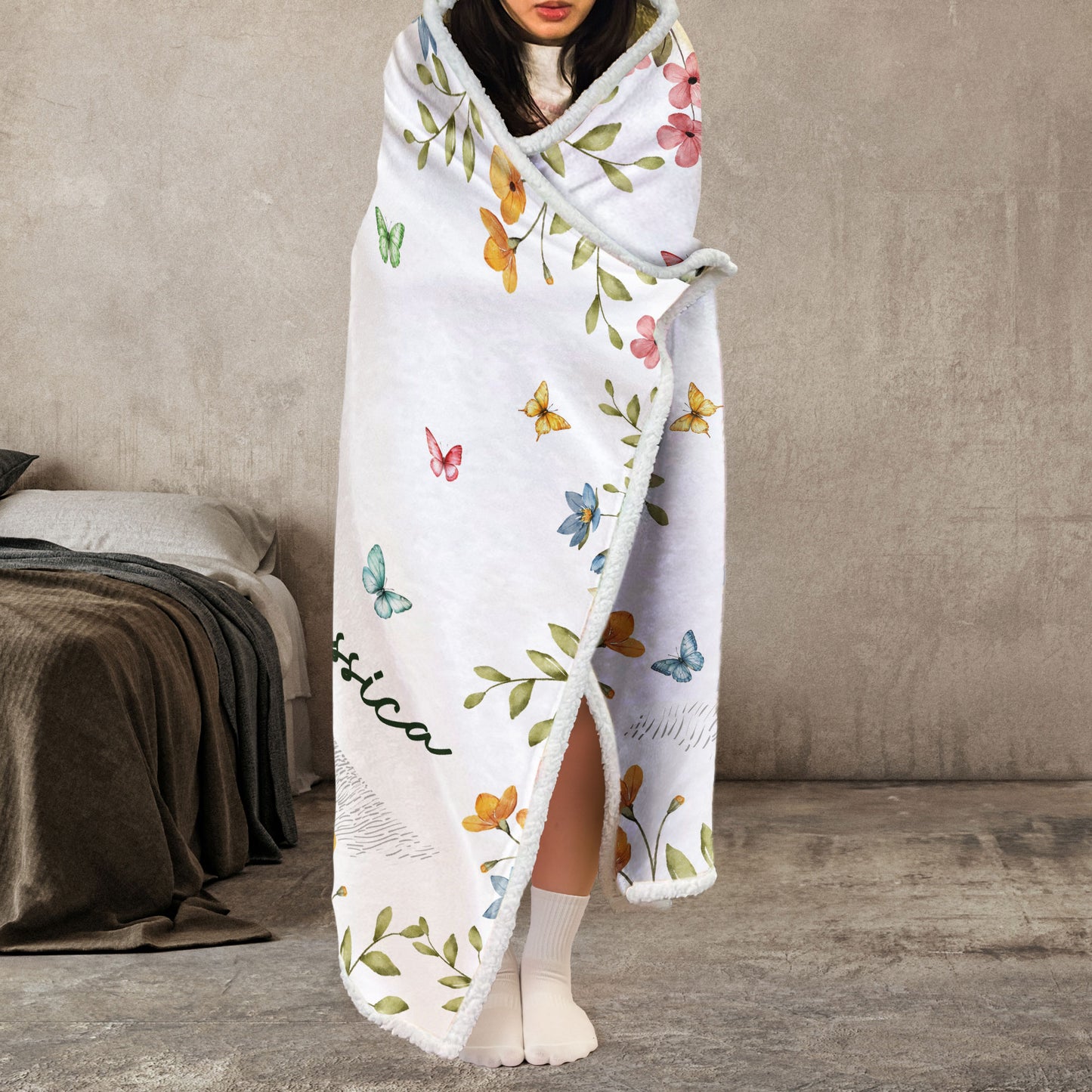 Book Lover, Custom Book Titles - Personalized Wearable Blanket Hoodie