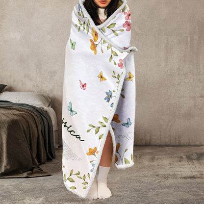 Book Lover, Custom Book Titles - Personalized Wearable Blanket Hoodie