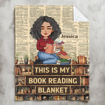 Book Lovers This Is My Book Reading Blanket - Personalized Blanket