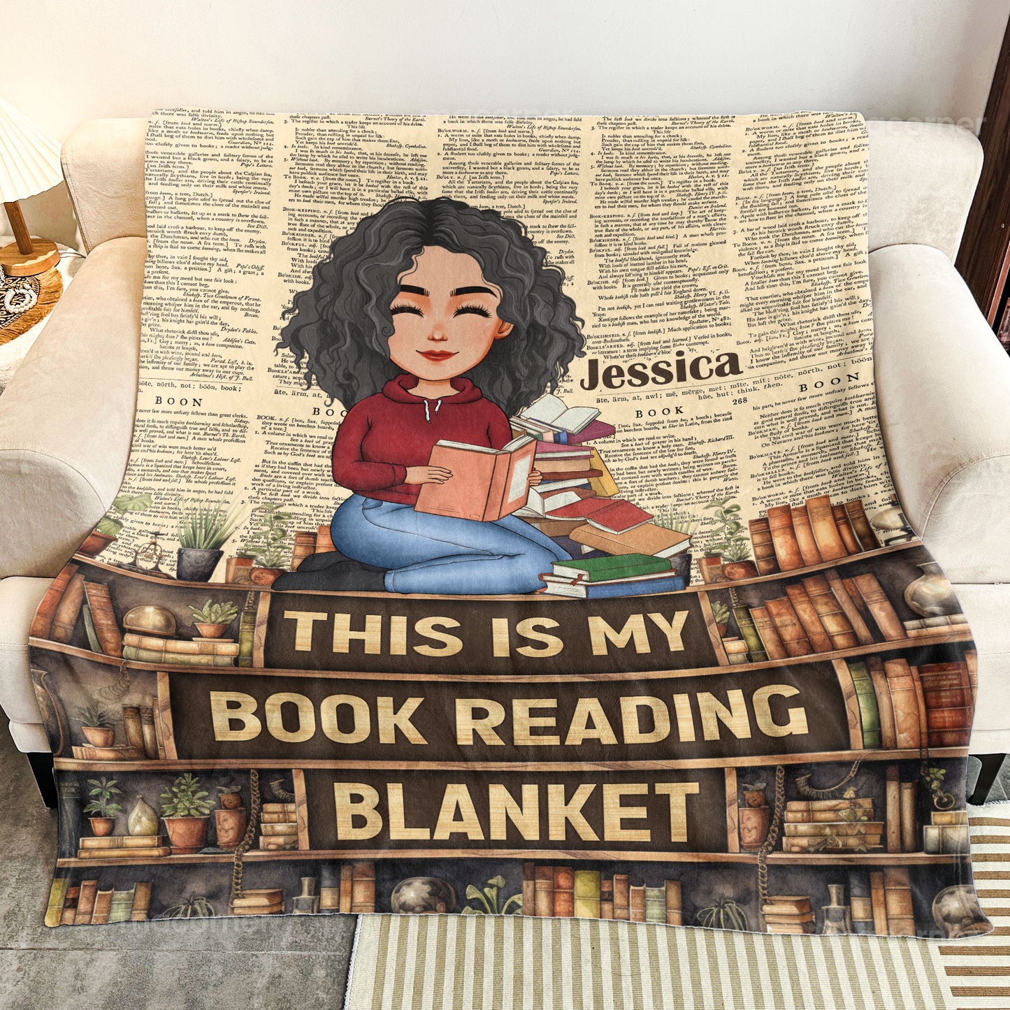 Book Lovers This Is My Book Reading Blanket - Personalized Blanket