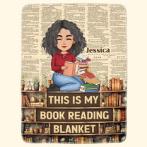 Book Lovers This Is My Book Reading Blanket - Personalized Blanket