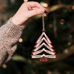 Book Names Christmas Tree 2026 - Personalized Wooden Ornament