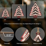 Book Names Christmas Tree 2026 - Personalized Wooden Ornament