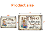 Book Nook, That'S What I Do, I Read Books - Personalized Metal Sign - Gift For Book Lover, Bookworms