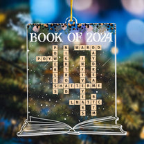 Book Of 2024 Scrabble Book Name - Personalized Acrylic Ornament