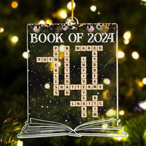 Book Of 2024 Scrabble Book Name - Personalized Acrylic Ornament