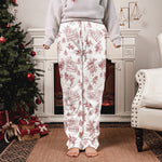 Book, Wine, Baking, Knitting Lover Toile De Jouy - Personalized Fleece Pajama Pants