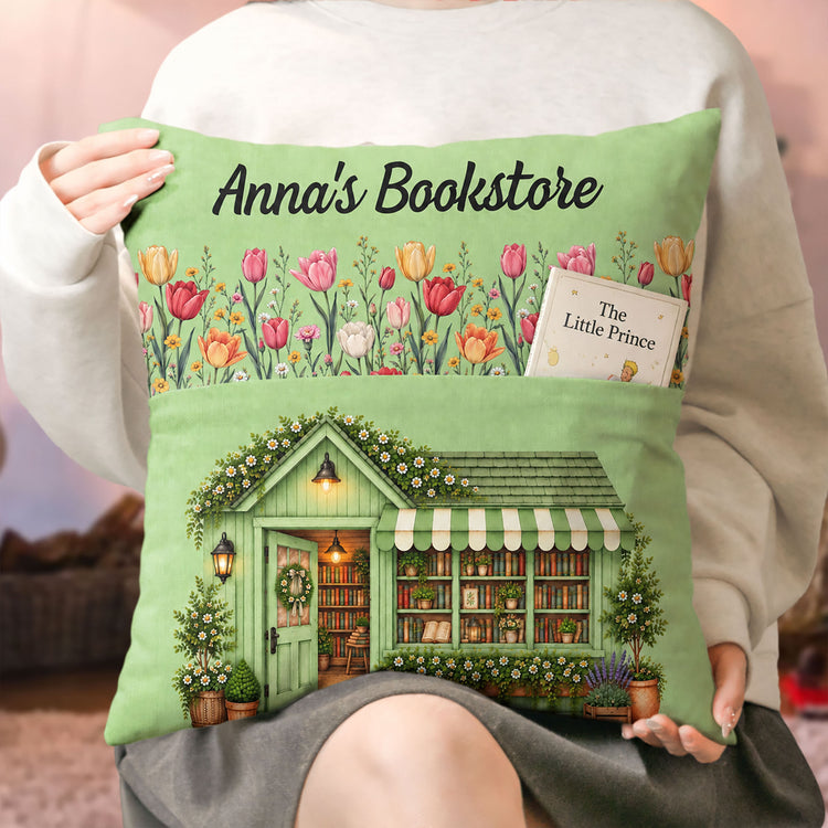 Book-Store-With-Birth-Month-Flower-Gift-For-Book-Lovers-Personalized-Pillow-5