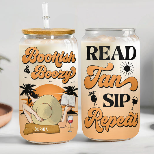 Bookish & Boozy - Personalized Clear Glass Cup