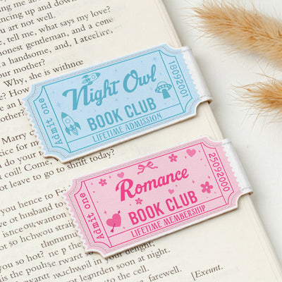 Bookish Ticket, Custom Book Club - Personalized Bookmark