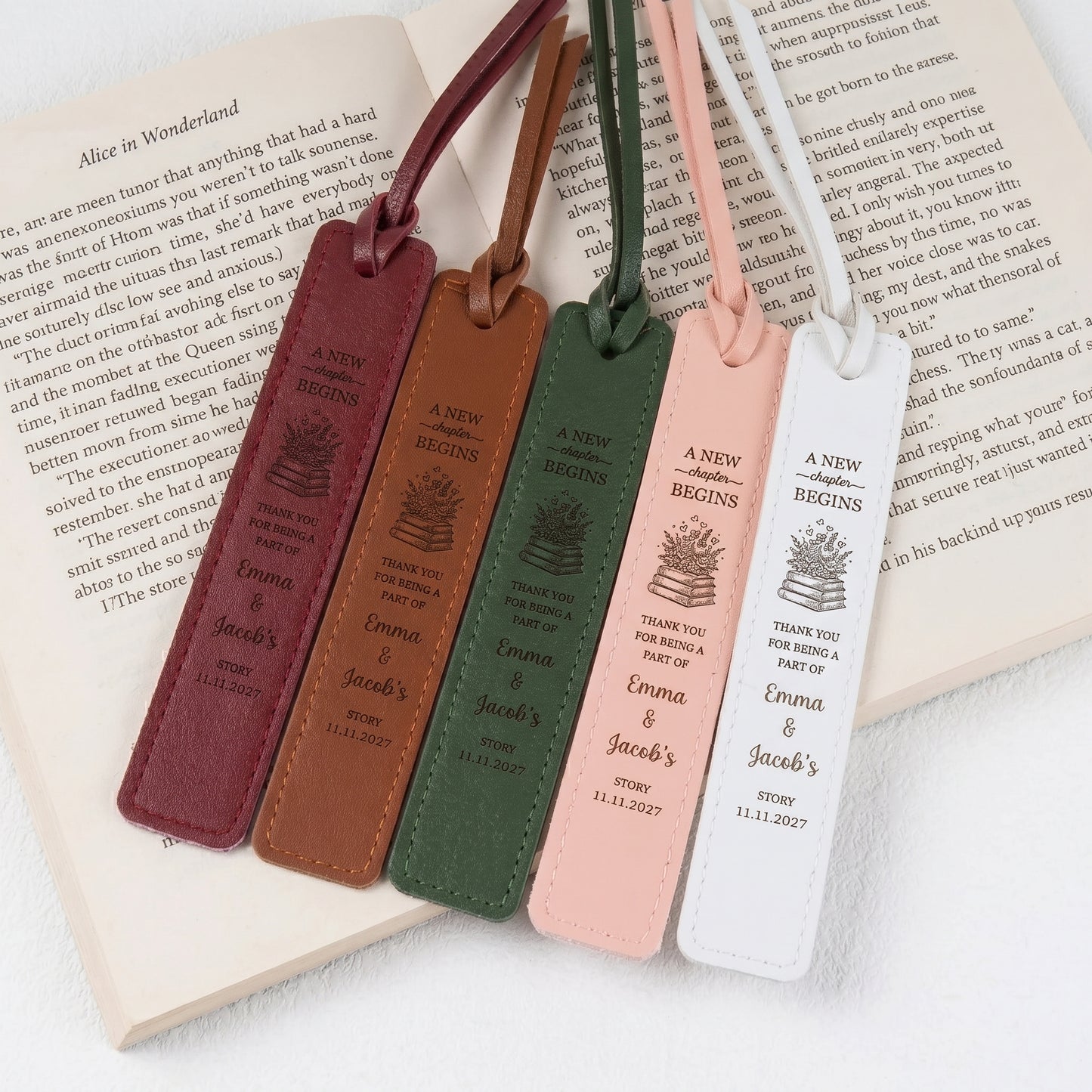 Bookmark Wedding Favor Guest Gift A New Chapter Begins - Personalized Bookmark